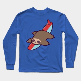 Surfing Sloth Long Sleeve T-Shirt